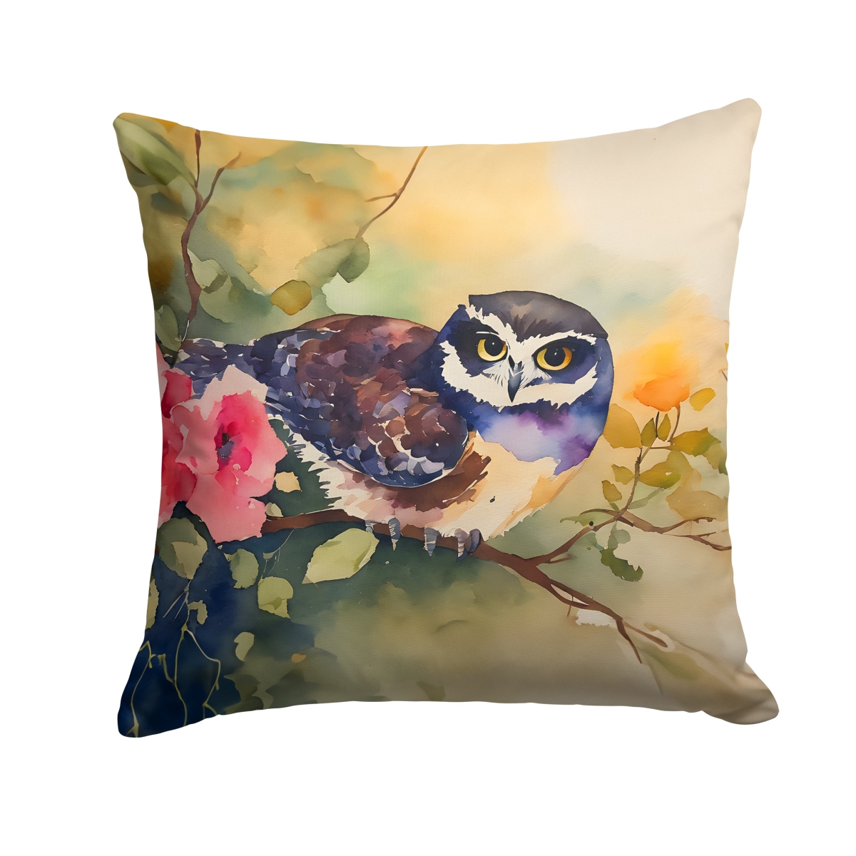 DAC3268PW1414 14 x 14 in. Spectacled Owl Throw Pillow