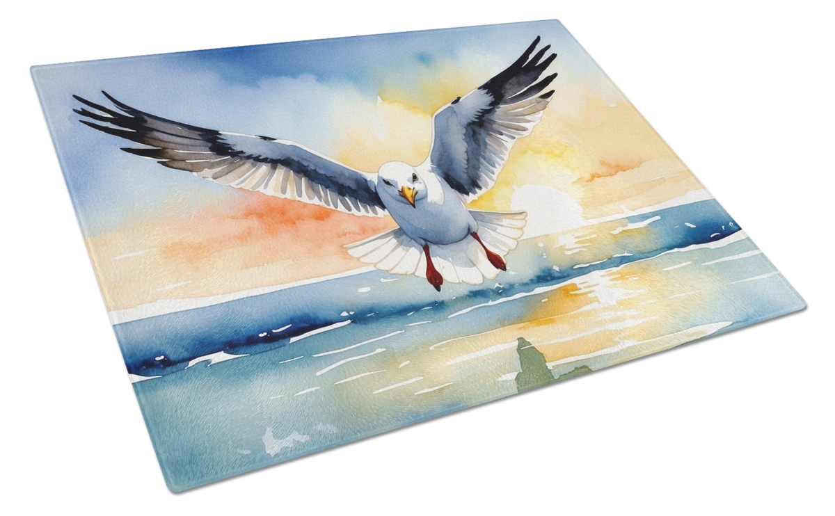 DAC7517LCB 15 x 12 in. Gull Flying Low Glass Cutting Board