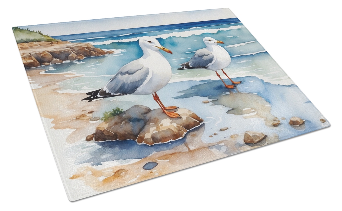 DAC7519LCB 15 x 12 in. Gulls Scavenging Glass Cutting Board