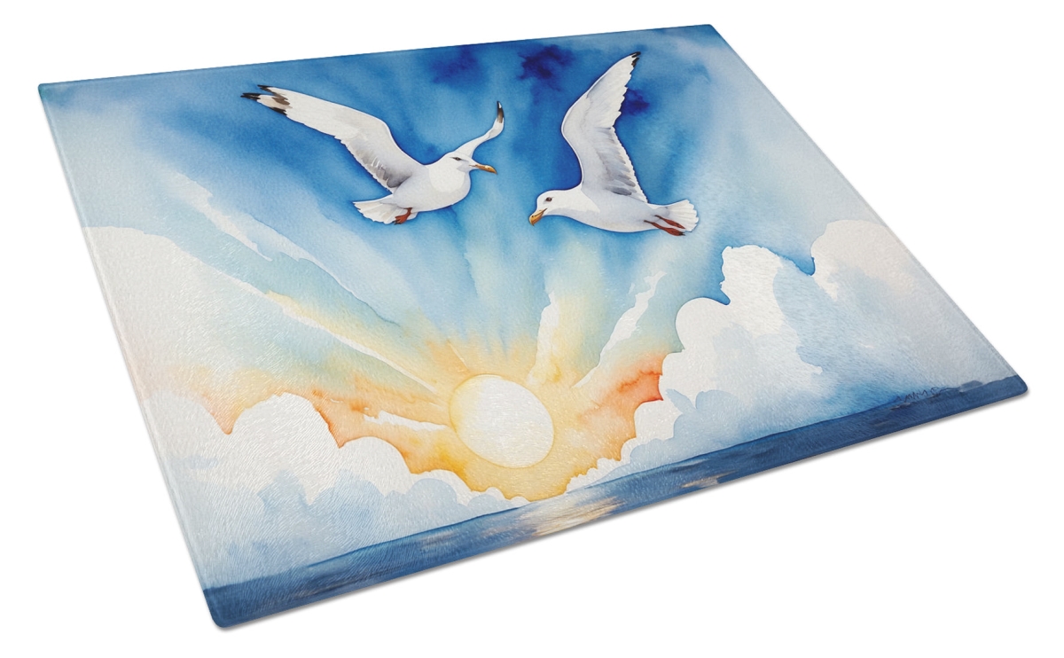 DAC7520LCB 15 x 12 in. Gulls Soaring High Glass Cutting Board