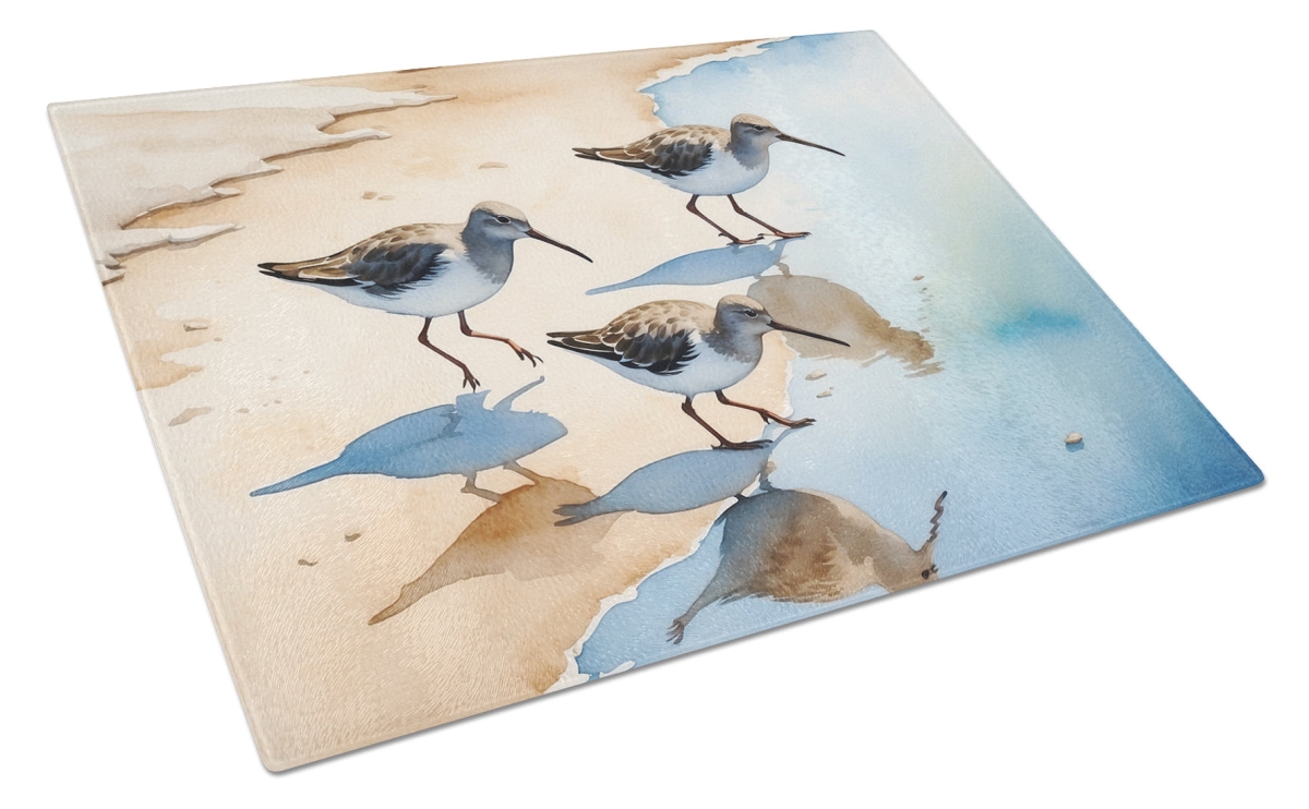 DAC7527LCB 15 x 12 in. Sandpipers Glass Cutting Board