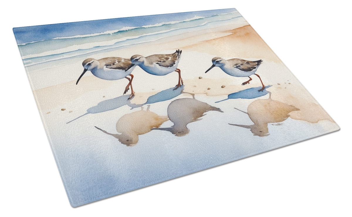 DAC7528LCB 15 x 12 in. Sandpipers Glass Cutting Board