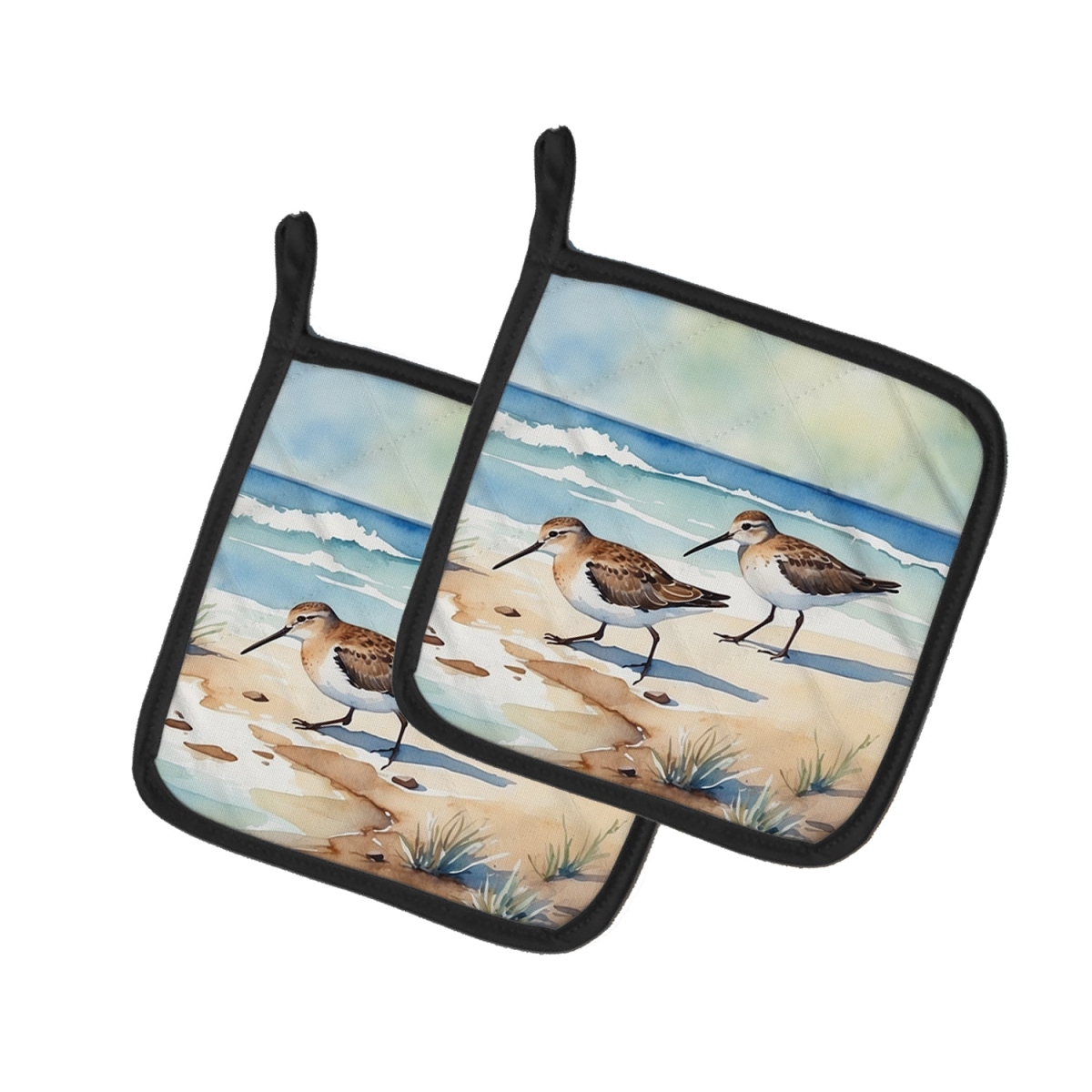 DAC7526PTHD 7.5 x 7.5 in. Sandpipers Hunting Pot Holders - Set of 2