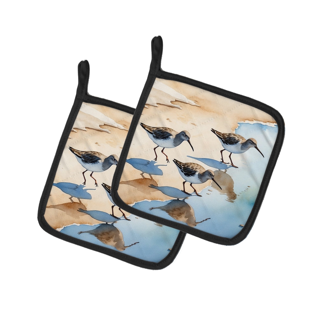 DAC7527PTHD 7.5 x 7.5 in. Sandpipers Pot Holders - Set of 2