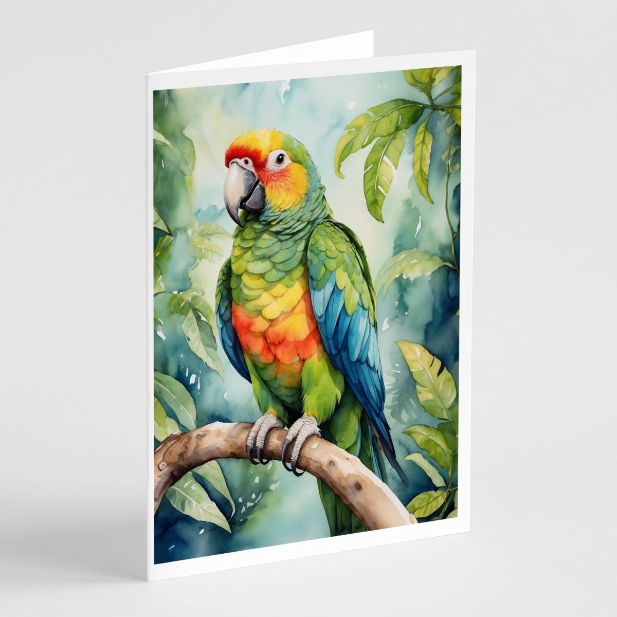 DAC7416GCA7P 5 x 7 in. Amazon Parrot Greeting Cards - Pack of 8