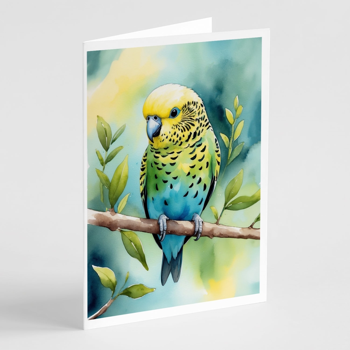 DAC7422GCA7P 5 x 7 in. Budgerigar Greeting Cards - Pack of 8
