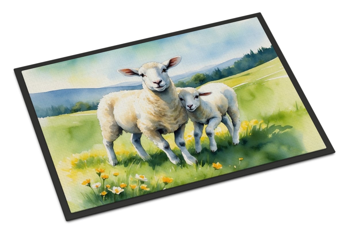 DAC7708JMAT 24 x 36 in. Springtime Lambs Doormat