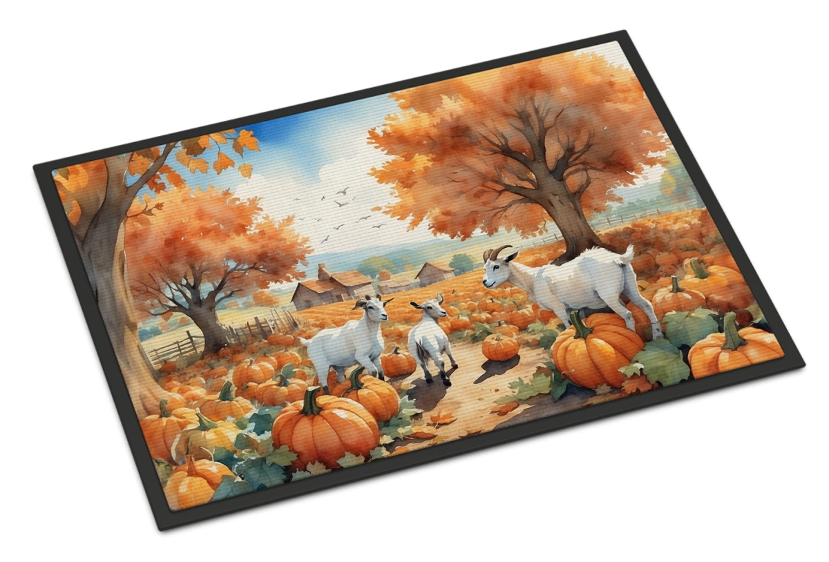 DAC7647MAT 18 x 27 in. Autumn Goats Doormat