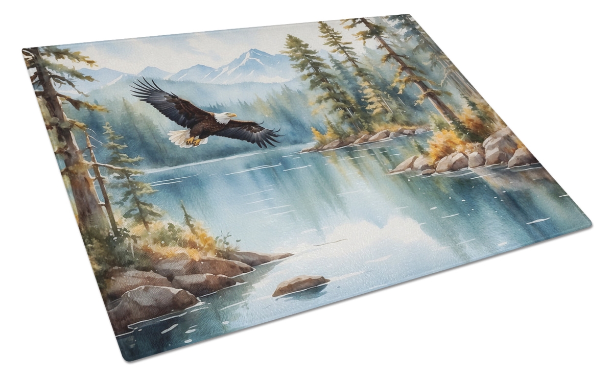 Eagle in Flight Glass Cutting Board - Multicolor - 15 x 12 in. - Durable Design