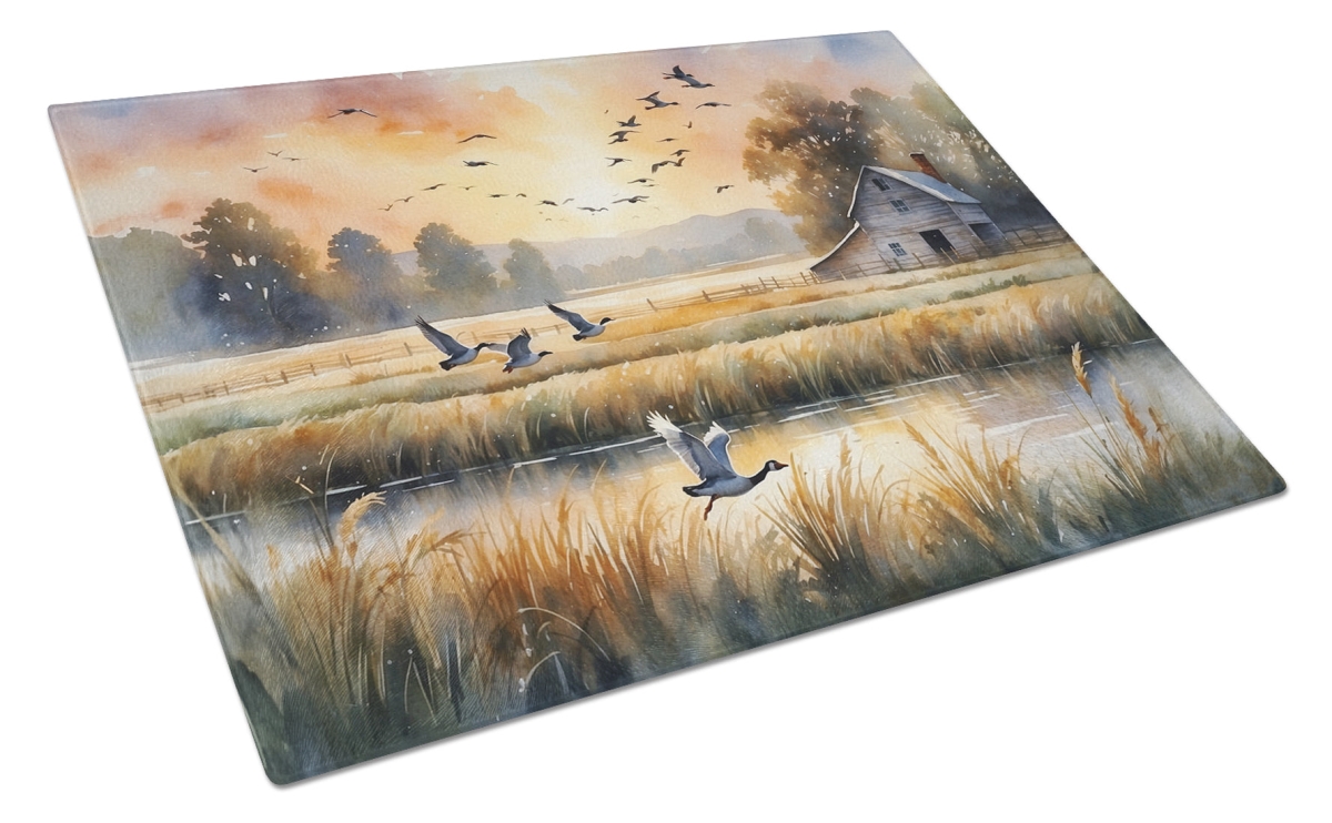 DAC7692LCB 15 x 12 in. Geese in Flight Glass Cutting Board