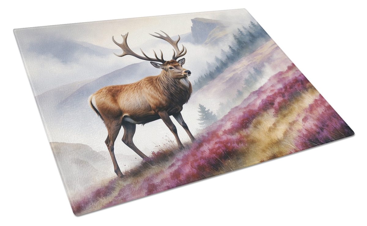 DAC7694LCB 15 x 12 in. Highland Red Deer Glass Cutting Board