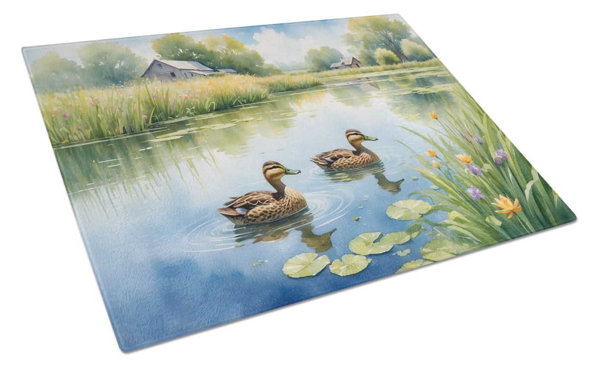 DAC7696LCB 15 x 12 in. Mother Duck Glass Cutting Board