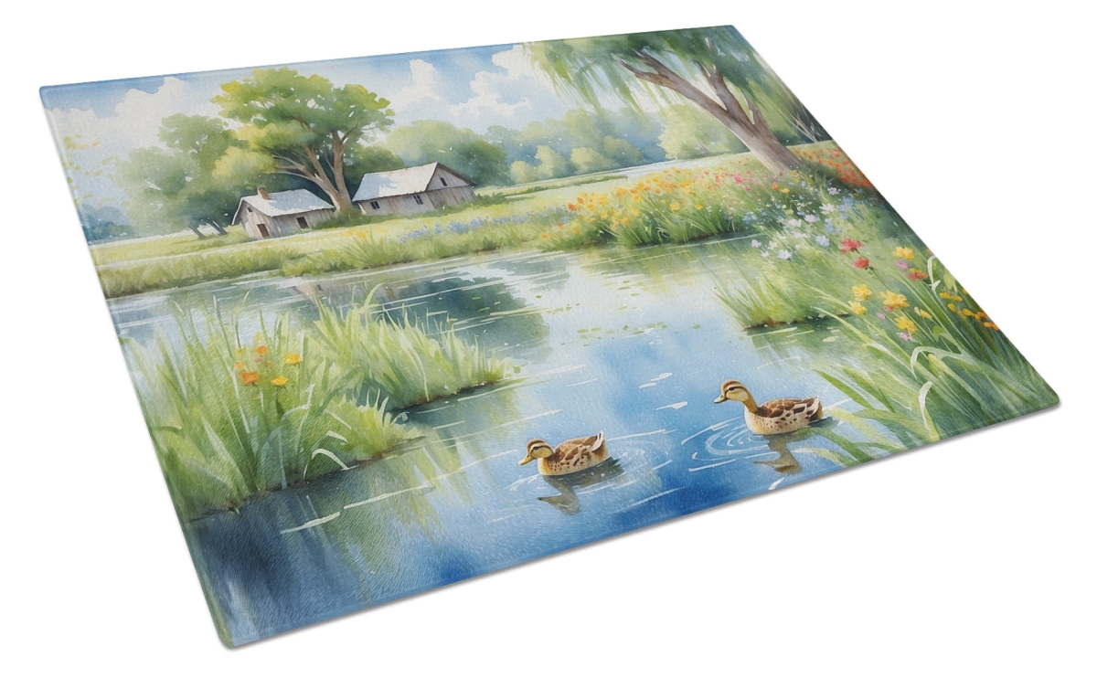 DAC7697LCB 15 x 12 in. Mother Duck Glass Cutting Board
