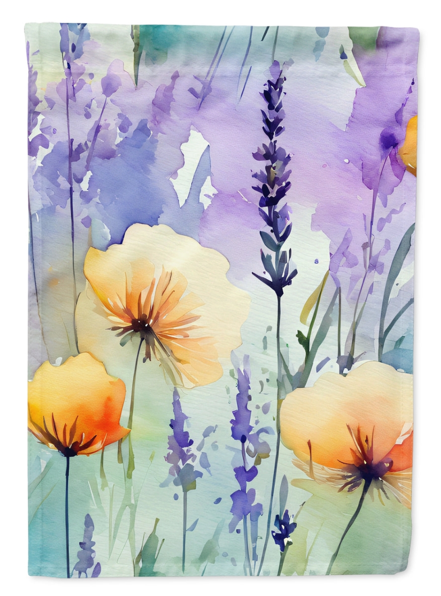 DAC1581GF 15.5 x 11.25 in. Lavender in Watercolor Garden Flag