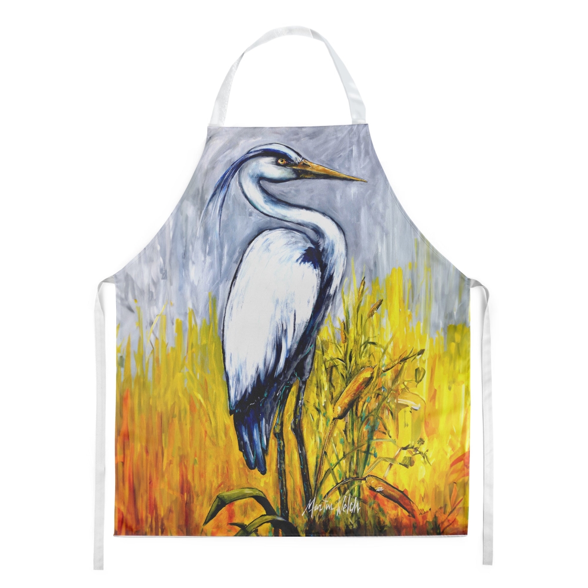 Picture of Carolines Treasures MW2037APRON 30 x 27 in. Cattin Around Heron Apron