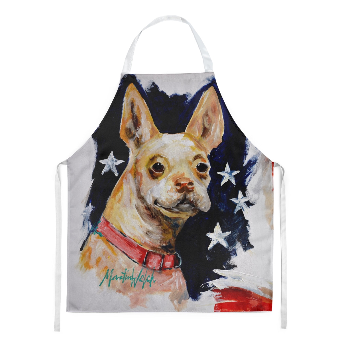 Picture of Carolines Treasures MW2038APRON 30 x 27 in. Chevy Boston Terrier Apron