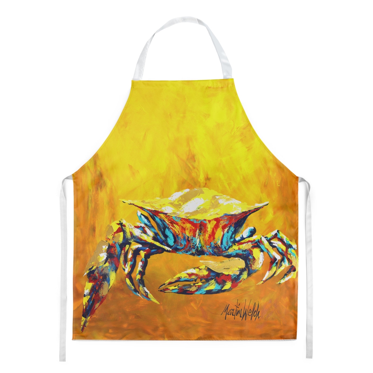 Picture of Carolines Treasures MW2039APRON 30 x 27 in. Crab Called the Bigger Jigger Apron