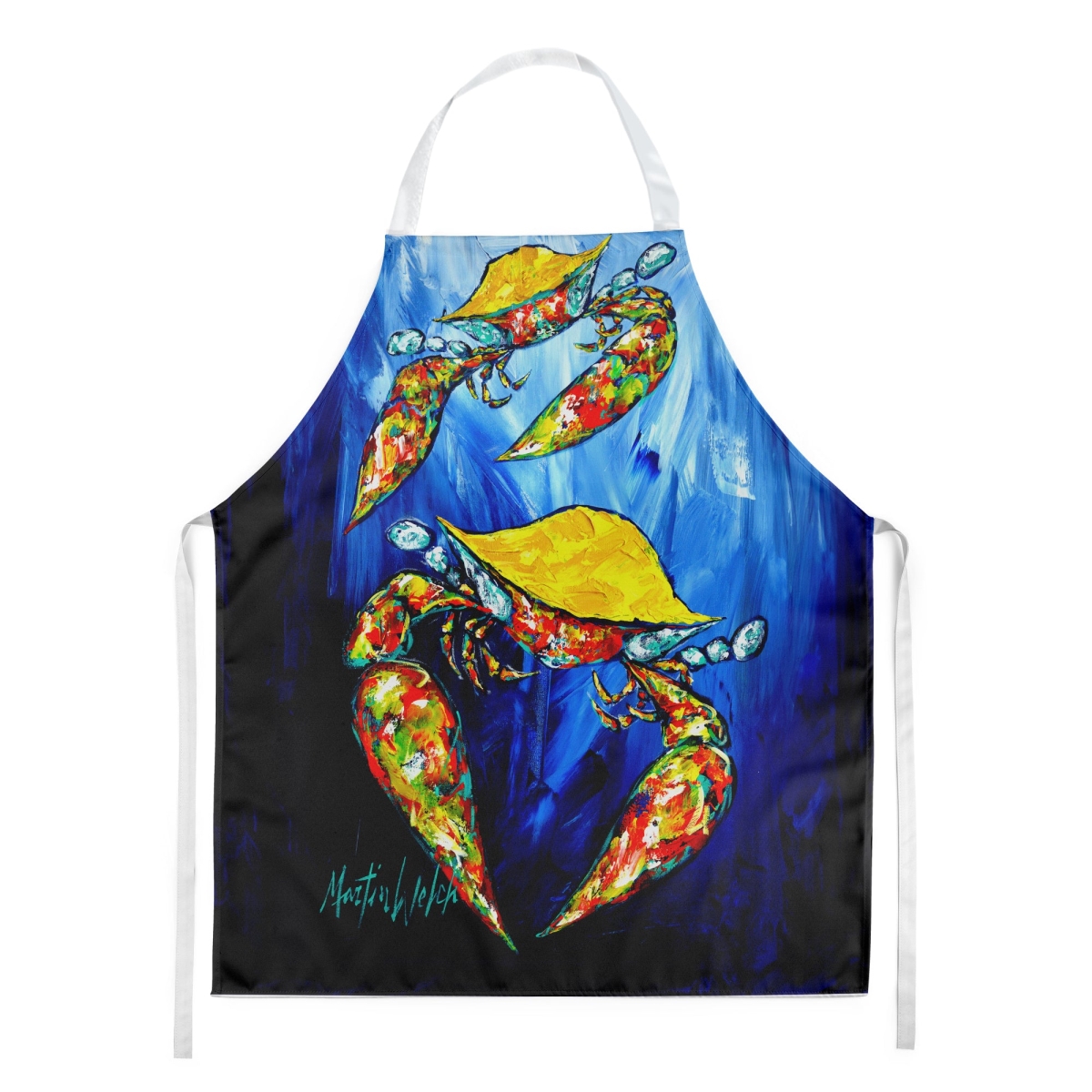 Picture of Carolines Treasures MW2040APRON 30 x 27 in. Crab Fair Apron
