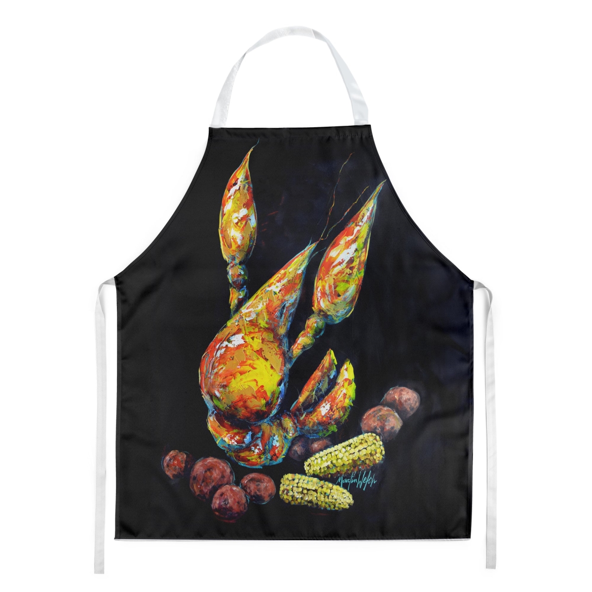 Picture of Carolines Treasures MW2041APRON 30 x 27 in. Crawfish Boiling Pot Apron