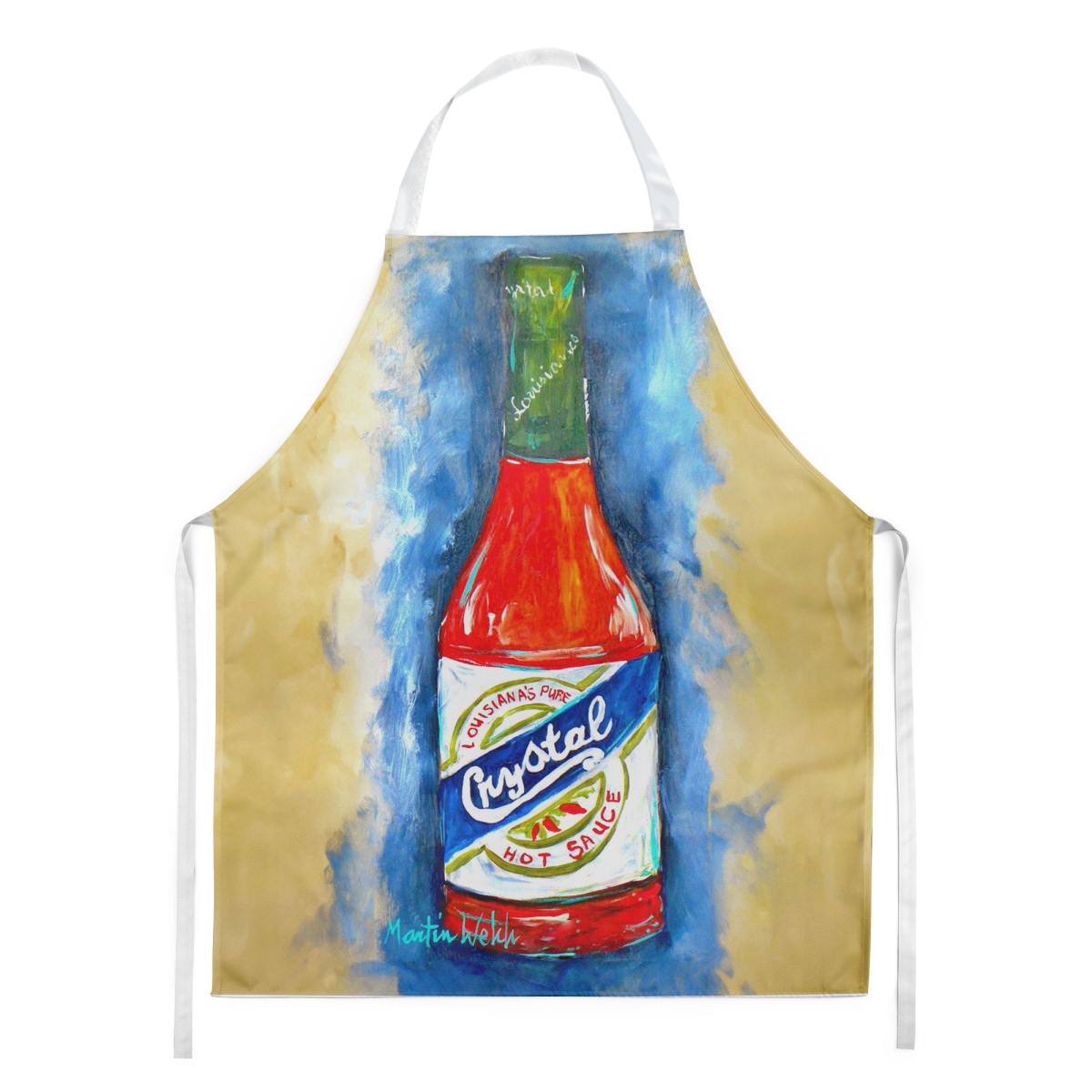 Picture of Carolines Treasures MW2047APRON 30 x 27 in. Hot Sauce Crystal Blue Apron