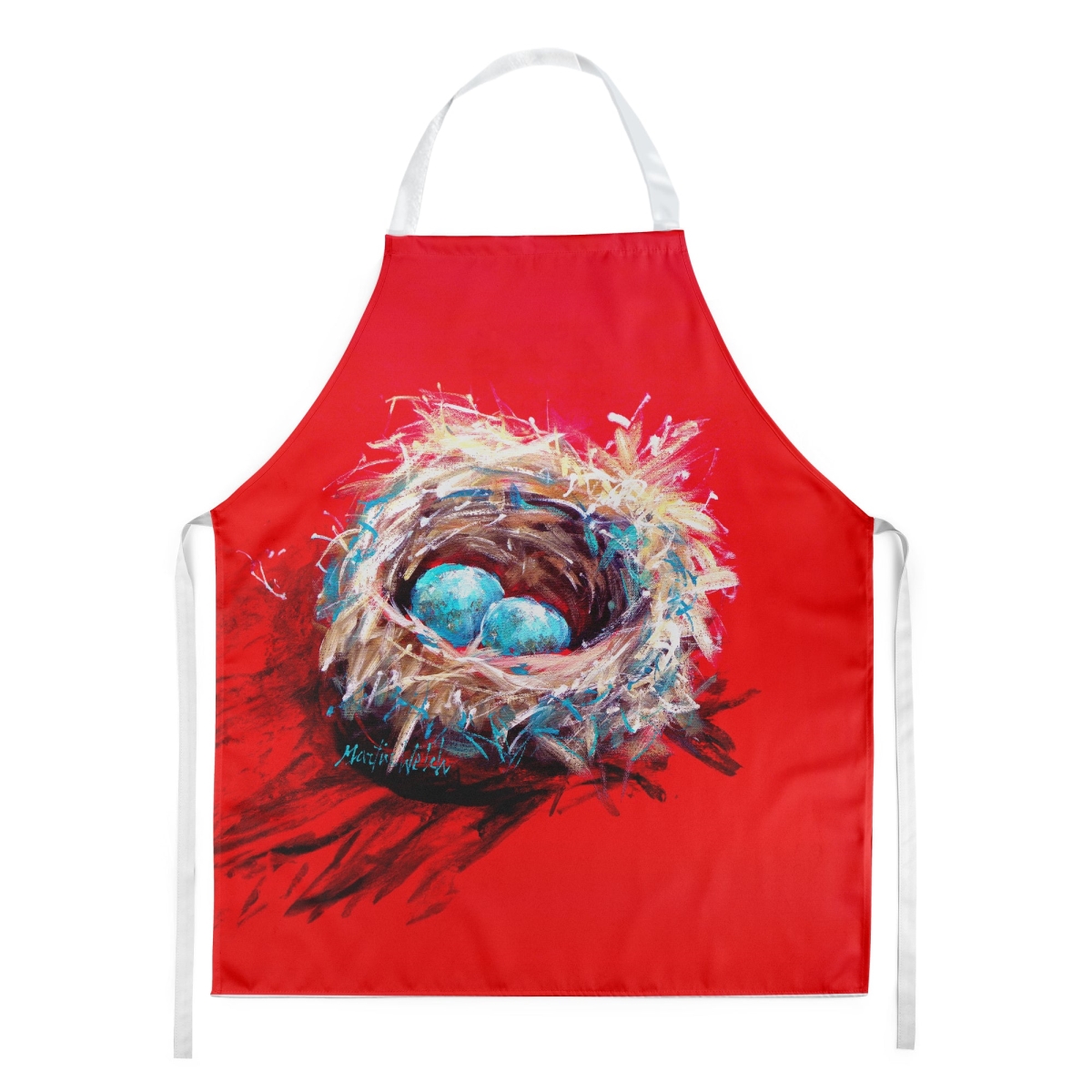 Picture of Carolines Treasures MW2054APRON 30 x 27 in. Egg-Stra Special Bird Nest Apron