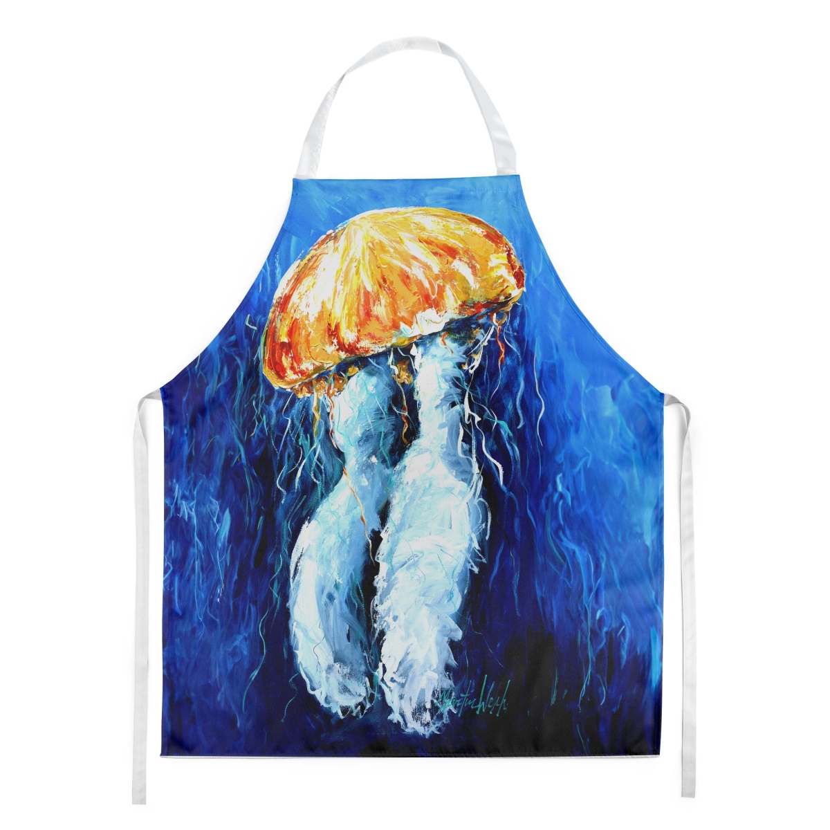 Picture of Carolines Treasures MW2056APRON 30 x 27 in. Fanta Sea Jellyfish Apron