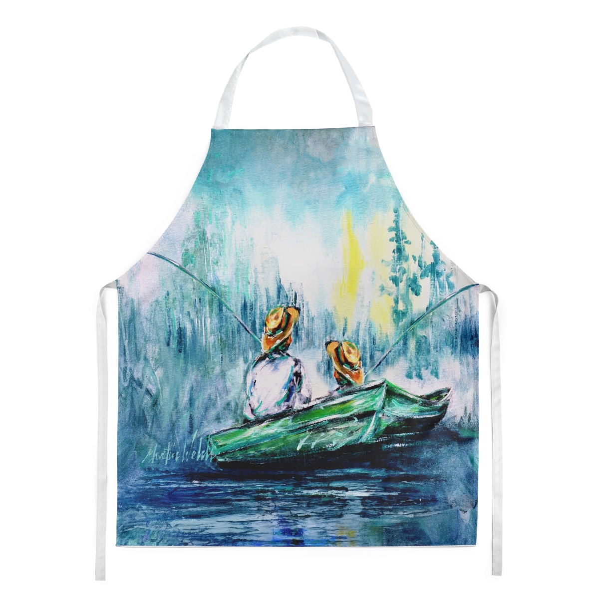 Picture of Carolines Treasures MW2060APRON 30 x 27 in. Fishing on the Bayou Apron