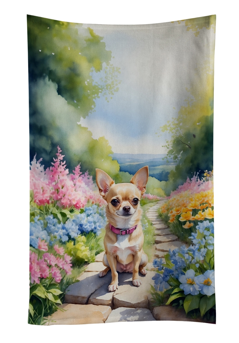 DAC6596KTWL 25 x 15 in. Chihuahua Spring Path Kitchen Towel