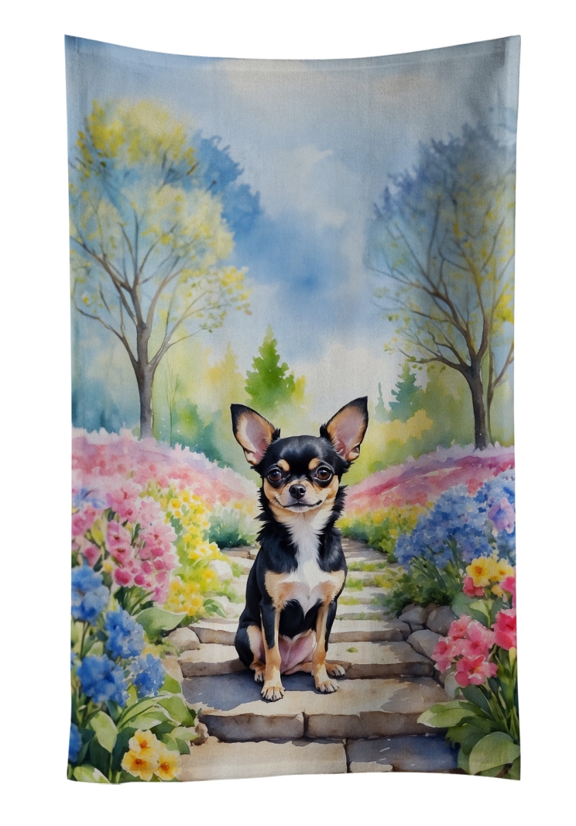 DAC6597KTWL 25 x 15 in. Chihuahua Spring Path Kitchen Towel