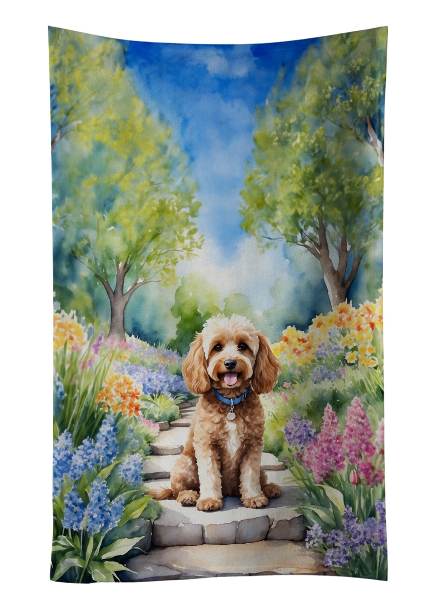DAC6602KTWL 25 x 15 in. Cockapoo Spring Path Kitchen Towel