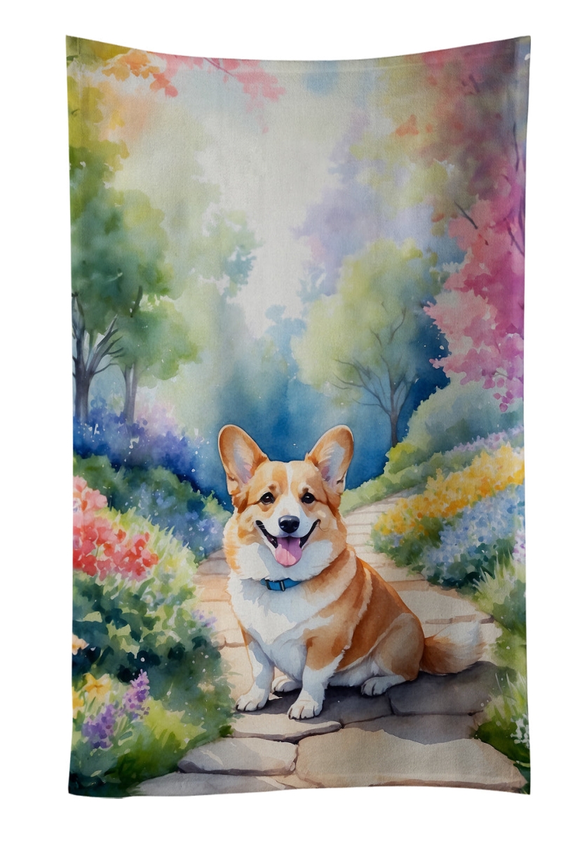 DAC6609KTWL 25 x 15 in. Corgi Spring Path Kitchen Towel