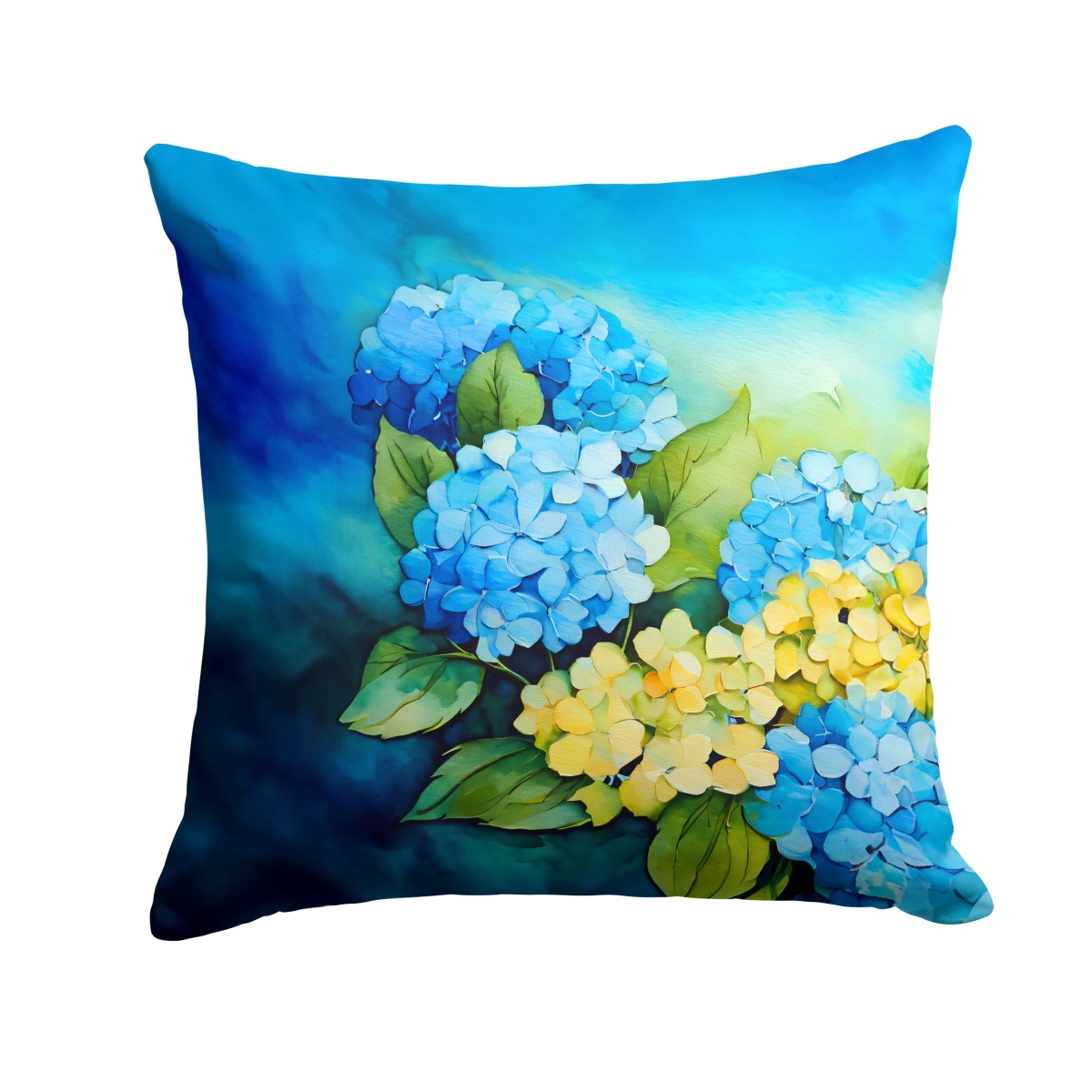 DAC1578PW1818 18 x 18 in. Hydrangeas in Watercolor Throw Pillow