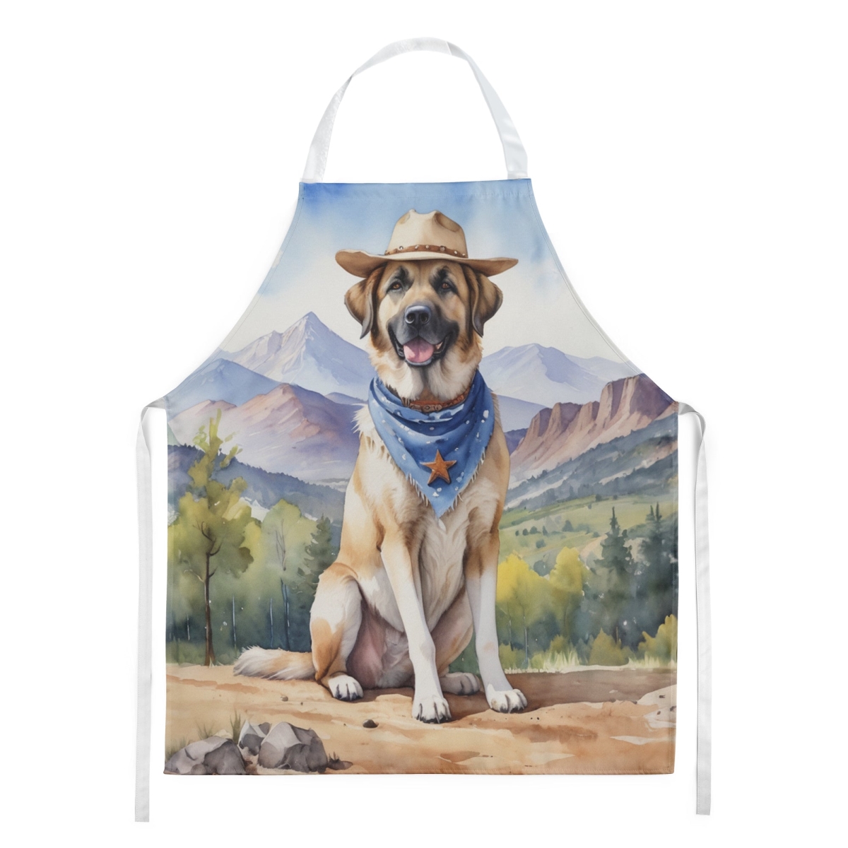 Picture of Carolines Treasures DAC5836APRON 30 x 27 in. Anatolian Shepherd Cowboy Welcome Apron