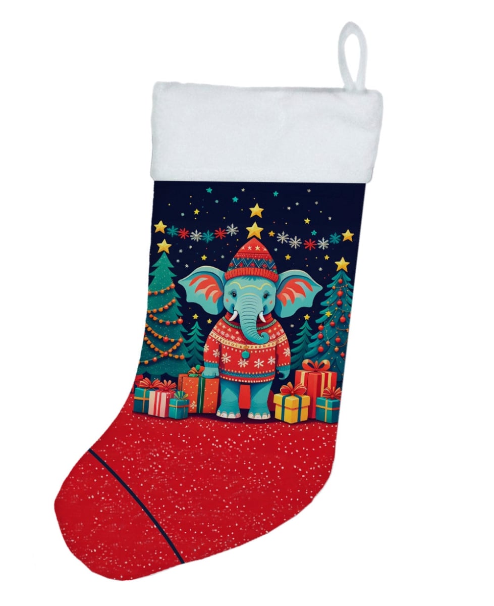 DAC1178CS 18 x 13.5 in. Elephant Christmas Stocking