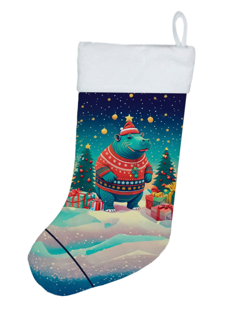 DAC1185CS 18 x 13.5 in. Hippopotamus Christmas Stocking