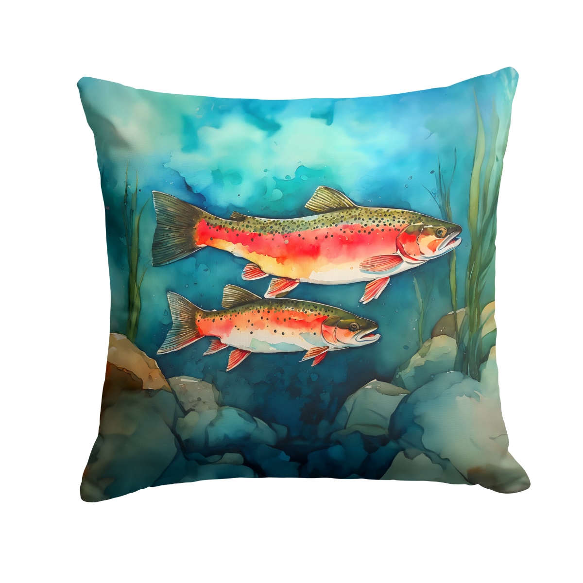 DAC2839PW1818 18 x 18 in. Trout Throw Pillow