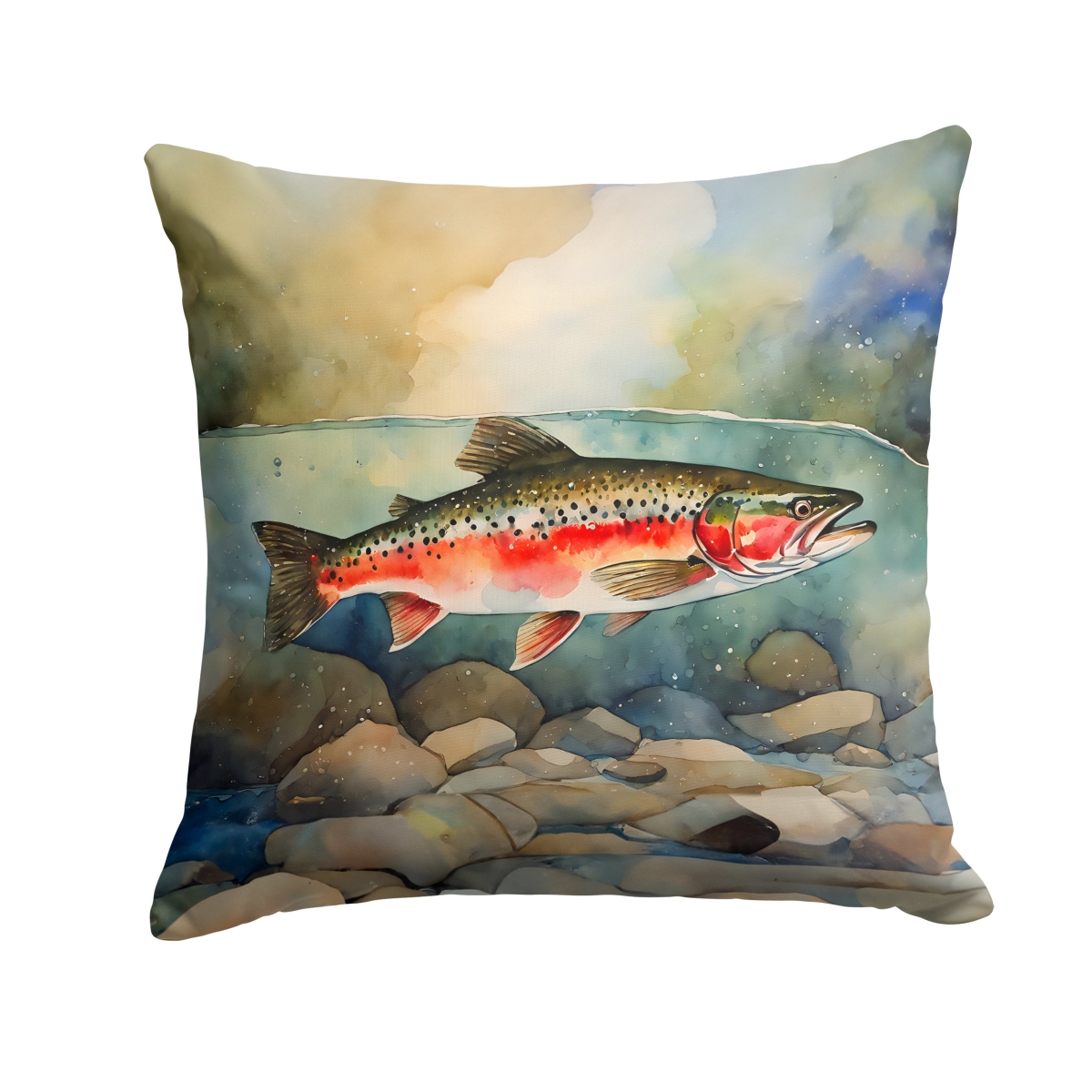 DAC2840PW1818 18 x 18 in. Trout Throw Pillow