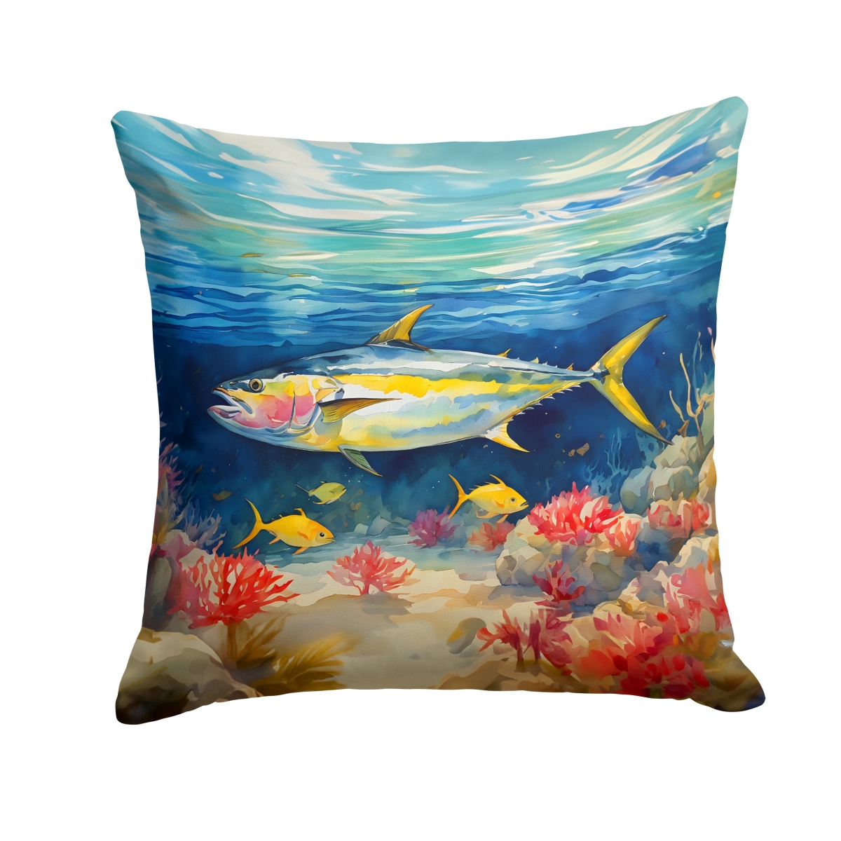 DAC2842PW1818 18 x 18 in. Yellowfin Tuna Throw Pillow