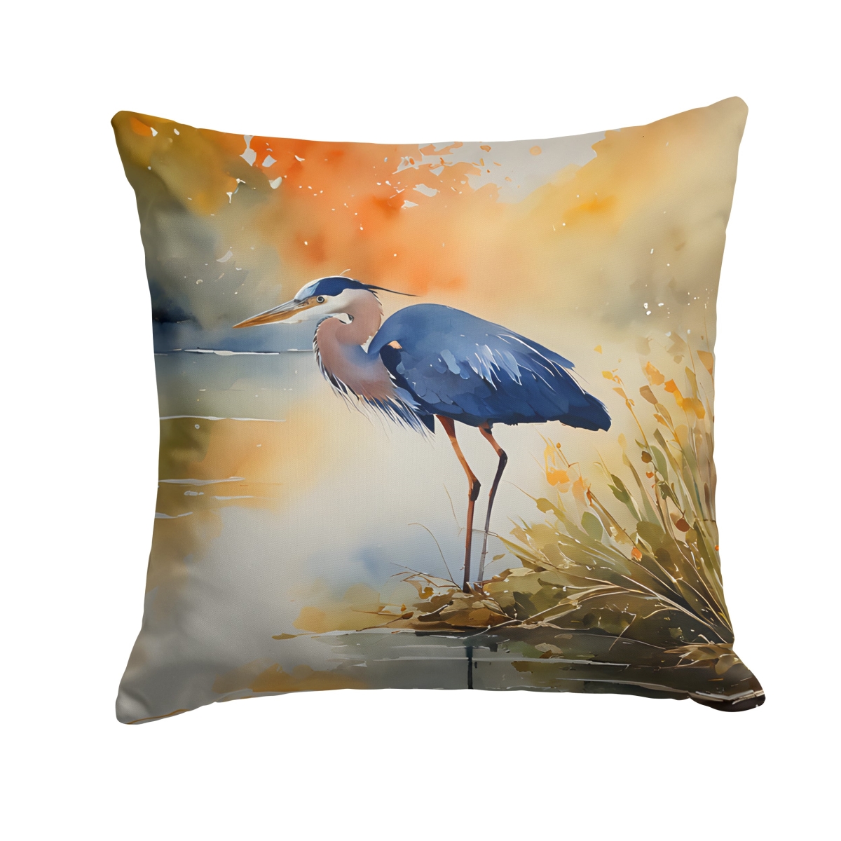 DAC2847PW1818 18 x 18 in. Blue Heron Throw Pillow
