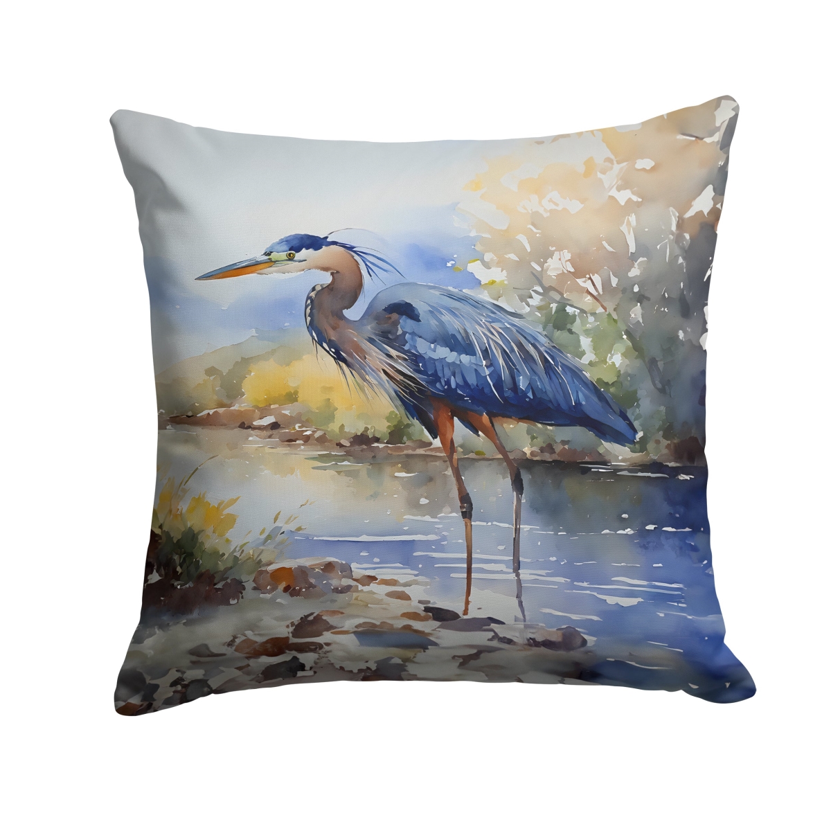 DAC2848PW1818 18 x 18 in. Blue Heron Throw Pillow