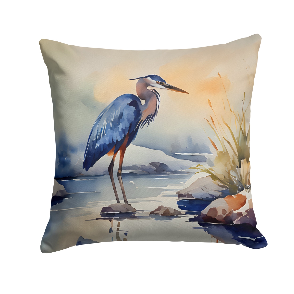 DAC2850PW1818 18 x 18 in. Blue Heron Throw Pillow