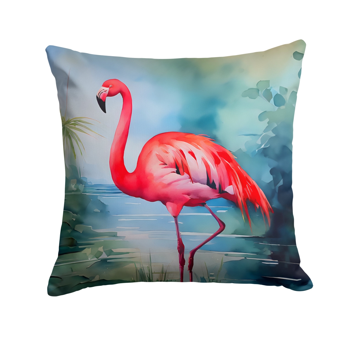 DAC2861PW1818 18 x 18 in. Flamingo Throw Pillow