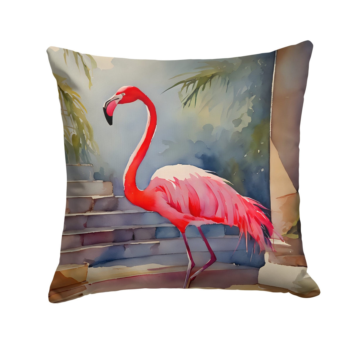 DAC2862PW1818 18 x 18 in. Flamingo Throw Pillow