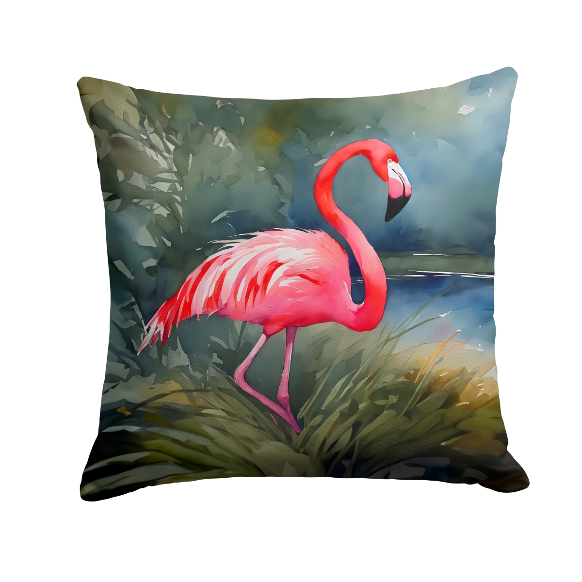 DAC2863PW1818 18 x 18 in. Flamingo Throw Pillow