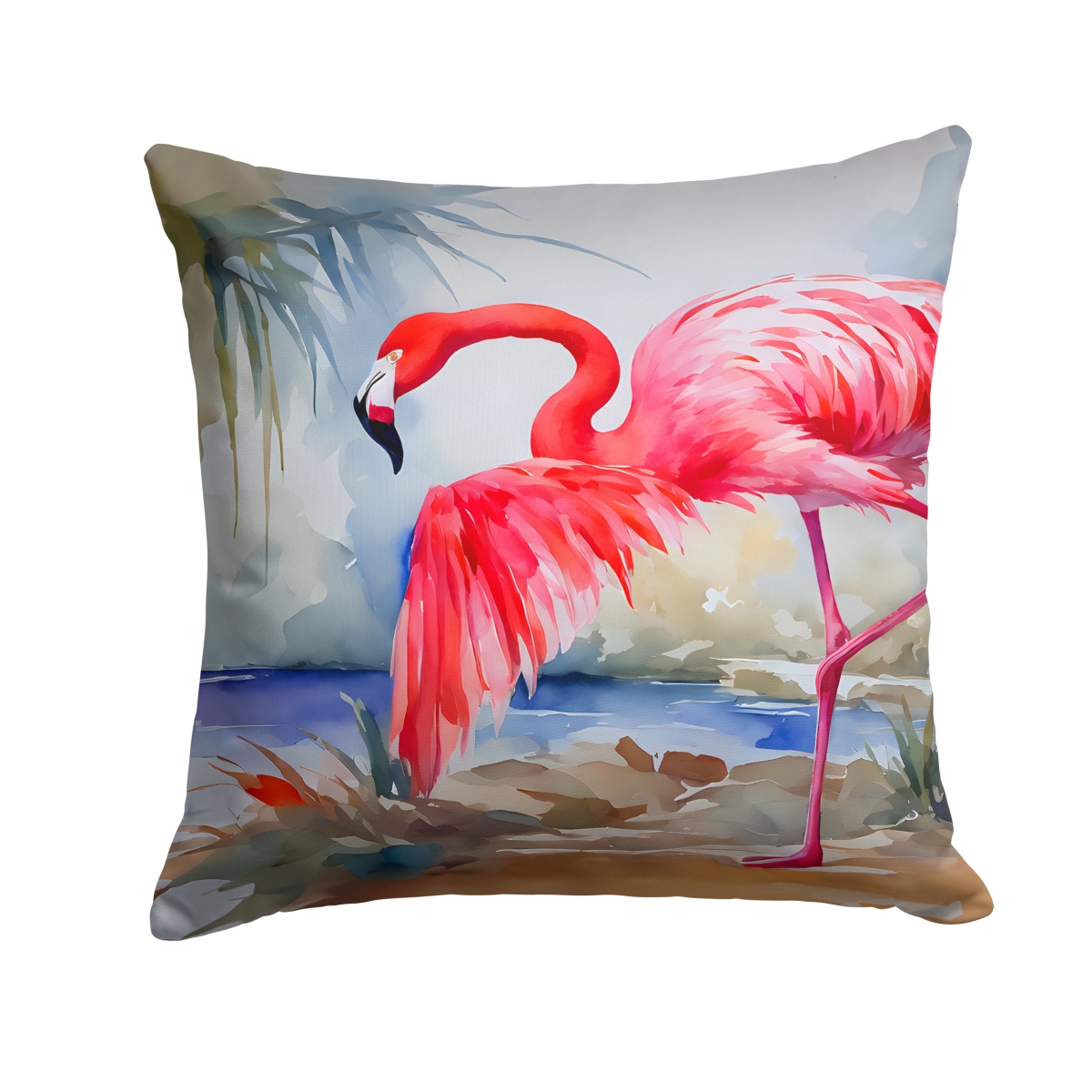 DAC2864PW1818 18 x 18 in. Flamingo Throw Pillow