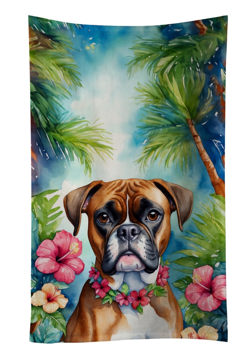 DAC6388KTWL 25 x 15 in. Boxer Luau Kitchen Towel