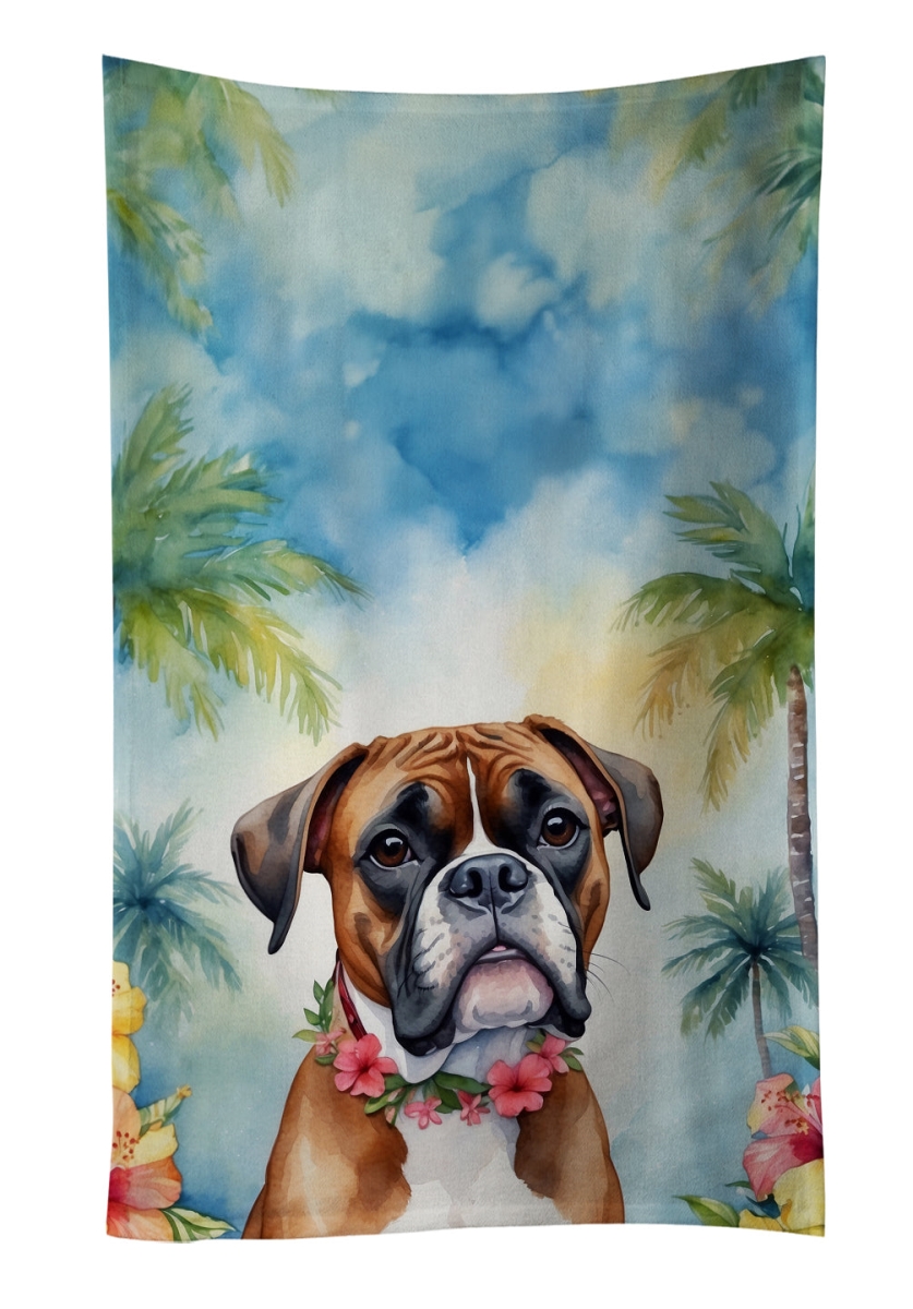 DAC6389KTWL 25 x 15 in. Boxer Luau Kitchen Towel