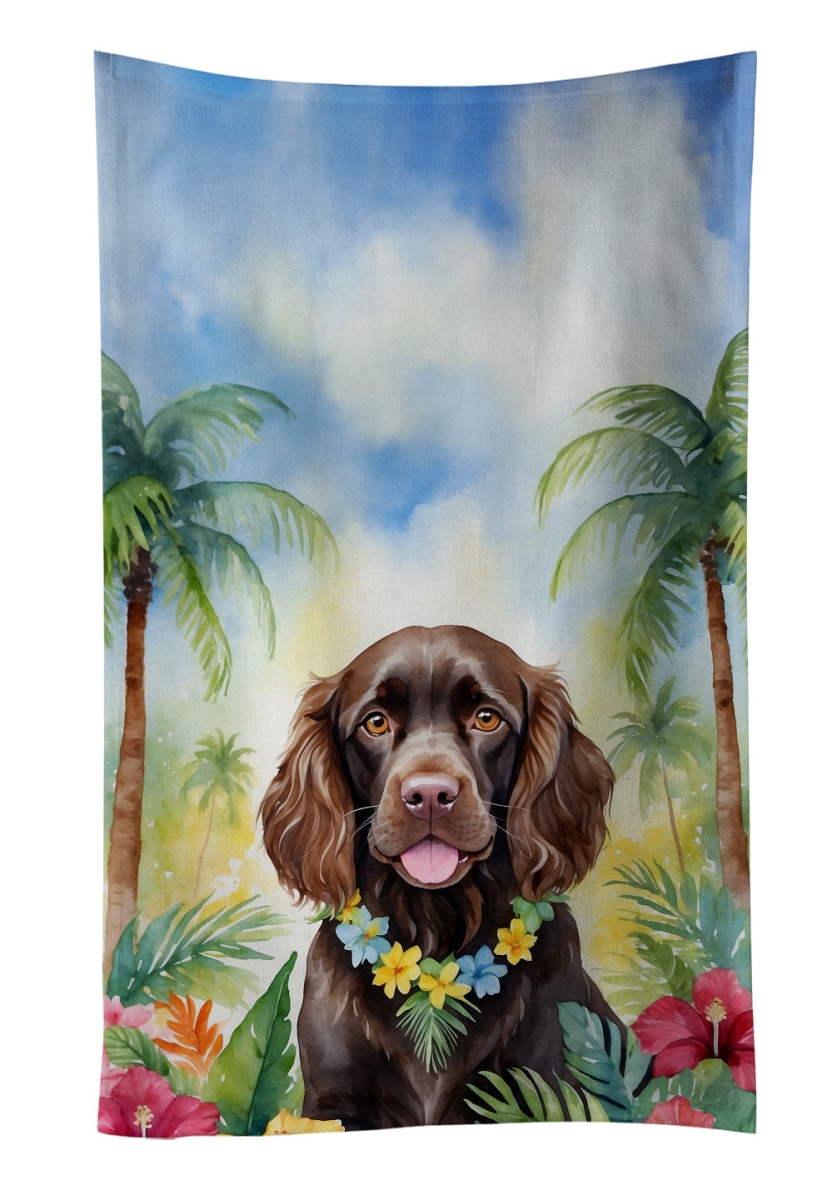 DAC6390KTWL 25 x 15 in. Boykin Spaniel Luau Kitchen Towel