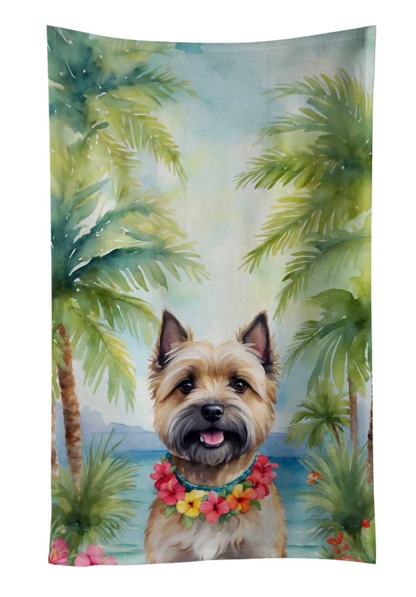 DAC6396KTWL 25 x 15 in. Cairn Terrier Luau Kitchen Towel