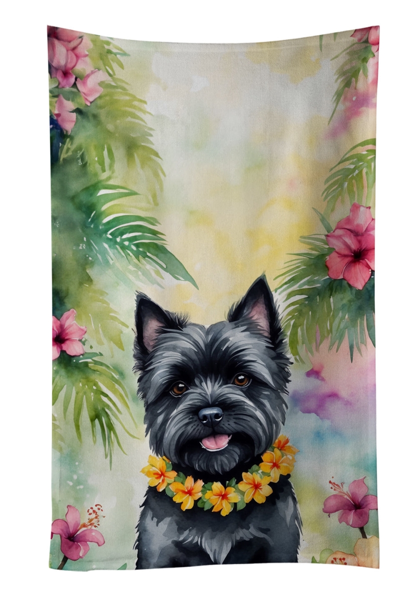 DAC6397KTWL 25 x 15 in. Cairn Terrier Luau Kitchen Towel